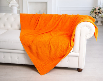 ПРОСТЫНЯ МАХРОВАЯ 180x220см Апельсиновый