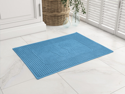 Полотенце для ног Гутен Морген 50x70 небесно-голубой